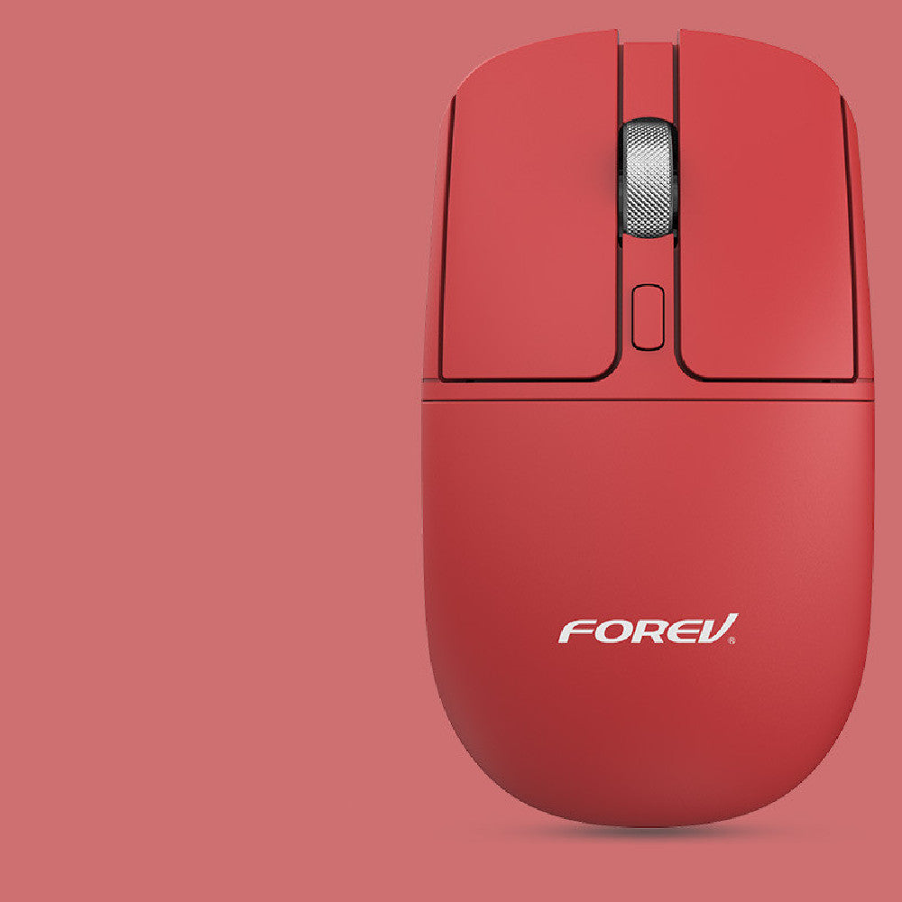 Wireless Charging Bluetooth Mouse Mute Portable Laptop Girl Bluetooth Charging Mouse in red color.