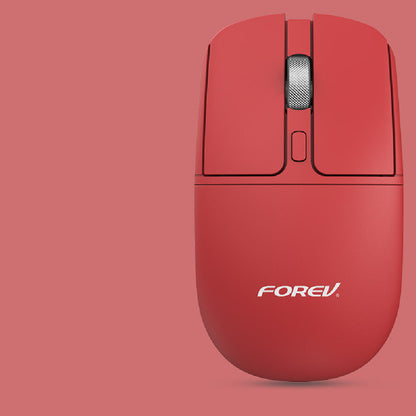 Wireless Charging Bluetooth Mouse Mute Portable Laptop Girl Bluetooth Charging Mouse in red color.