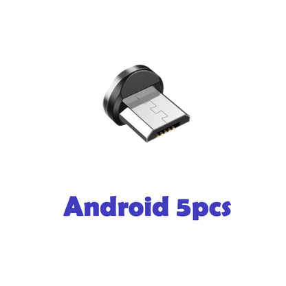 Magnetic charging cable for Android devices, 5 pieces, featuring strong magnetic attraction and durable design.