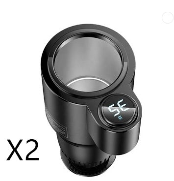 USAMS US-ZB160 Digital Display Smart Car Heating Cooling Cup Car Accessories with LED temperature display.