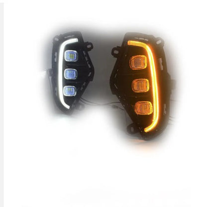 Fog Lamp Modified Led Car Lamp Accessories featuring white and yellow two-tone lights with modern design.