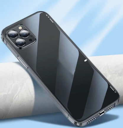 Customized acrylic couple phone cases compatible with various iPhone models, showcasing durability and style.