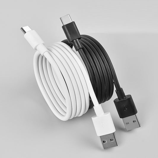 2A Mobile Phone Data Cable 2 Meters Suitable For Fast Charging Cable Charging Data Cable in black and white color.